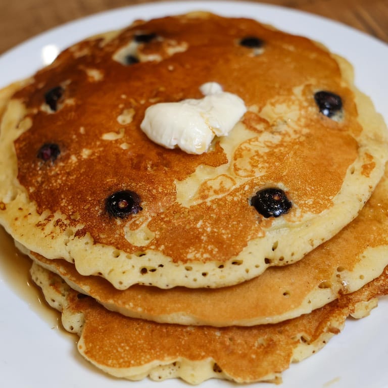 Indulge in our blueberry pancakes
