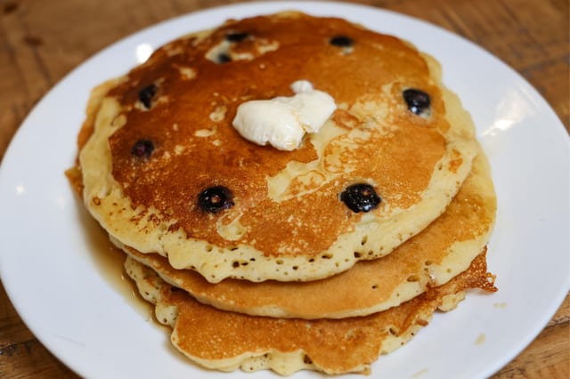 Blueberry Pancakes.