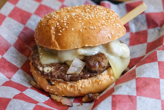 Mushroom Swiss Burger.